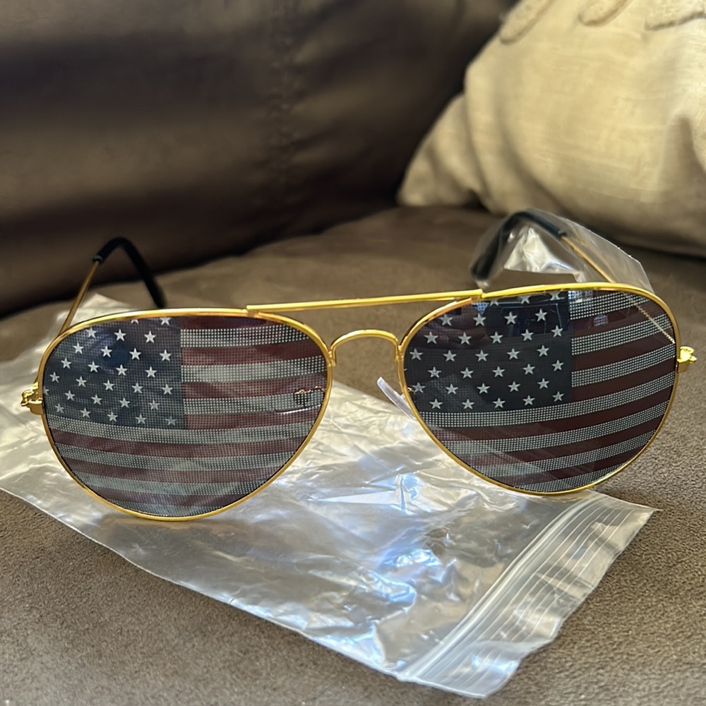 American Flag Aviator Sunglasses